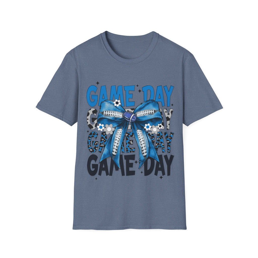 Game Day T-Shirt — Blue Football Bow