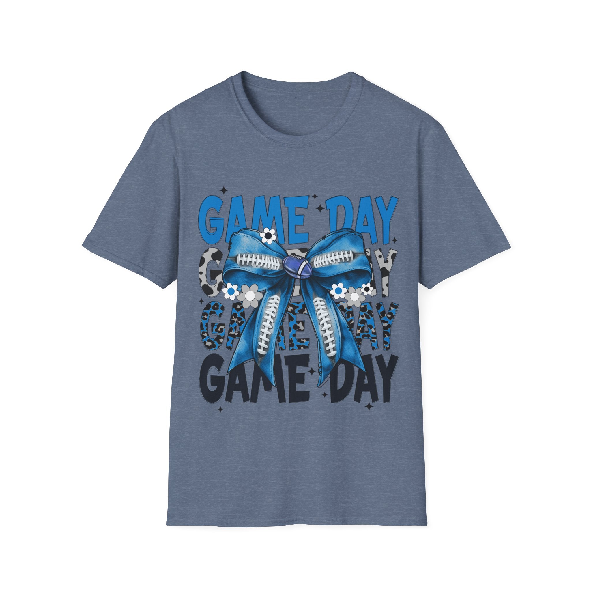 Game Day T-Shirt — Blue Football Bow