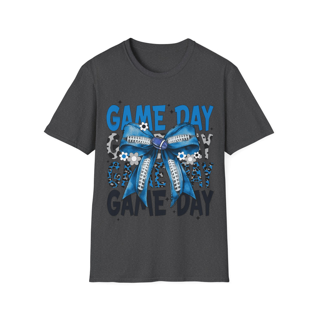Game Day T-Shirt — Blue Football Bow
