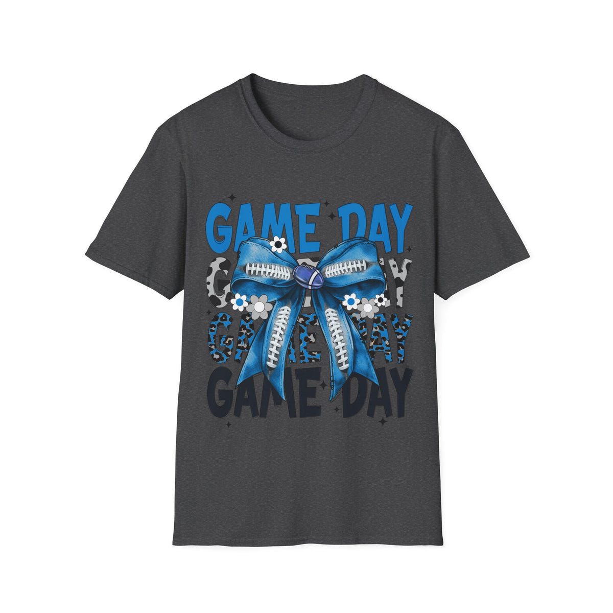 Game Day T-Shirt — Blue Football Bow
