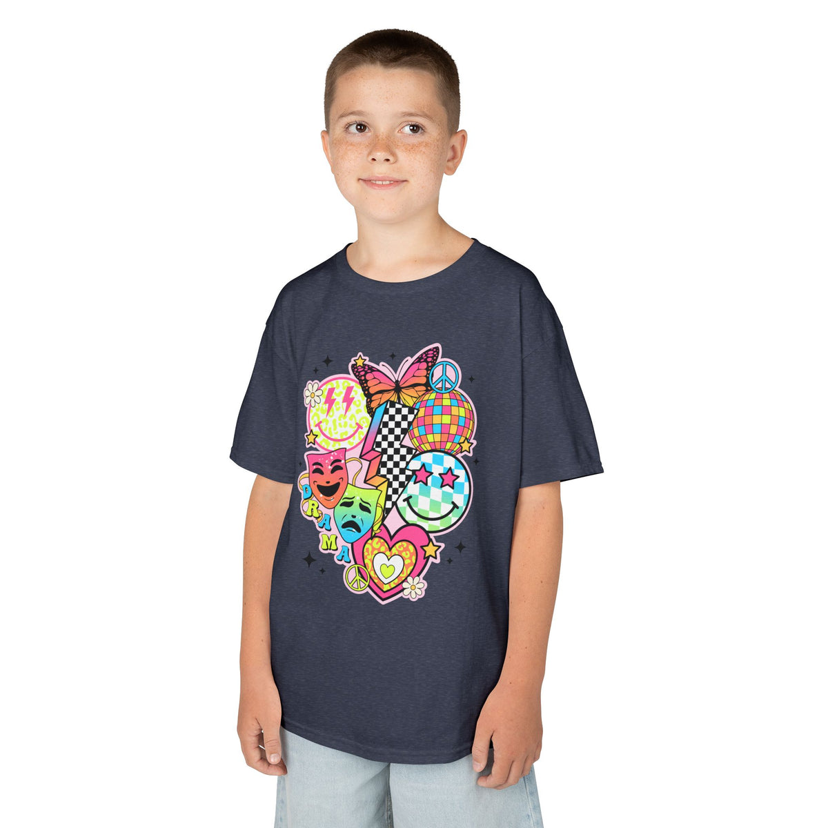 Kids Drama T-Shirt — Colorful Happy Collage