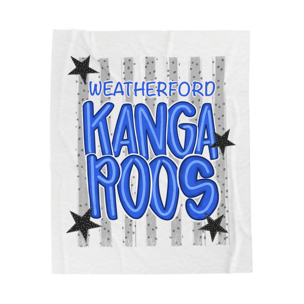 Weatherford KangaRoos Velveteen Plush Blanket