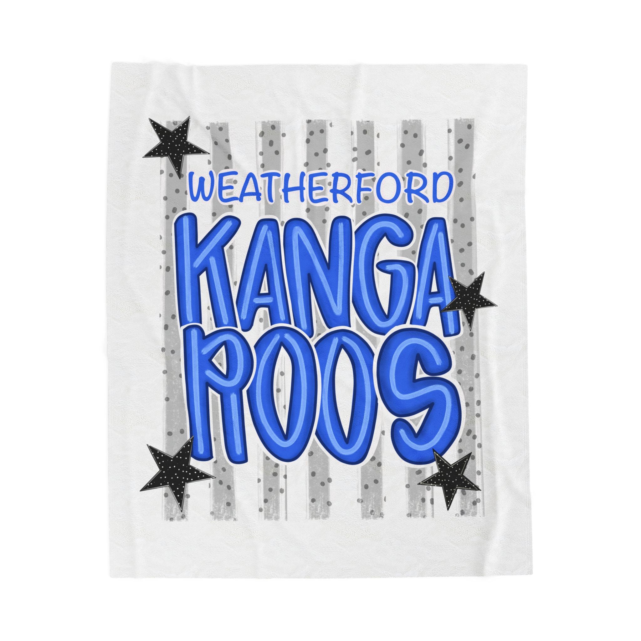 Weatherford KangaRoos Velveteen Plush Blanket