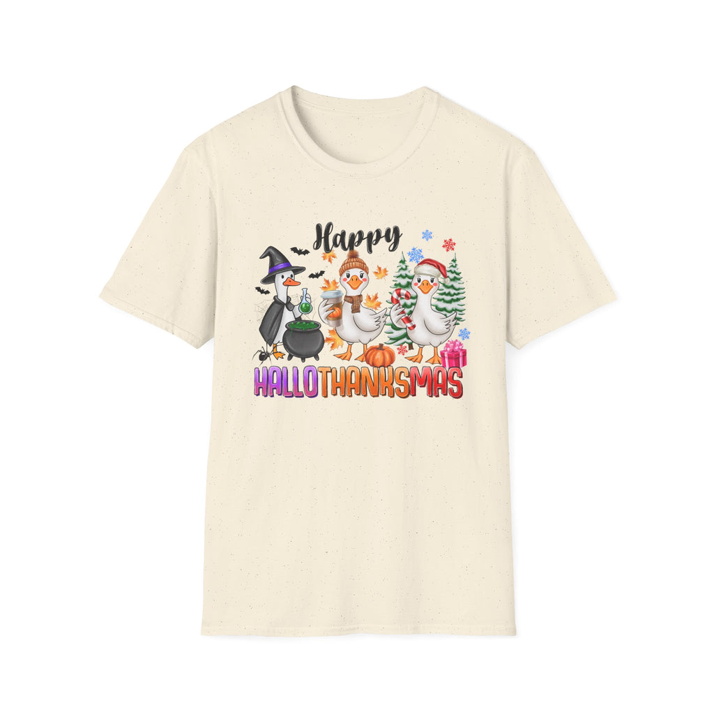 Holiday Geese 'Happy HalloThankSmas' T-Shirt