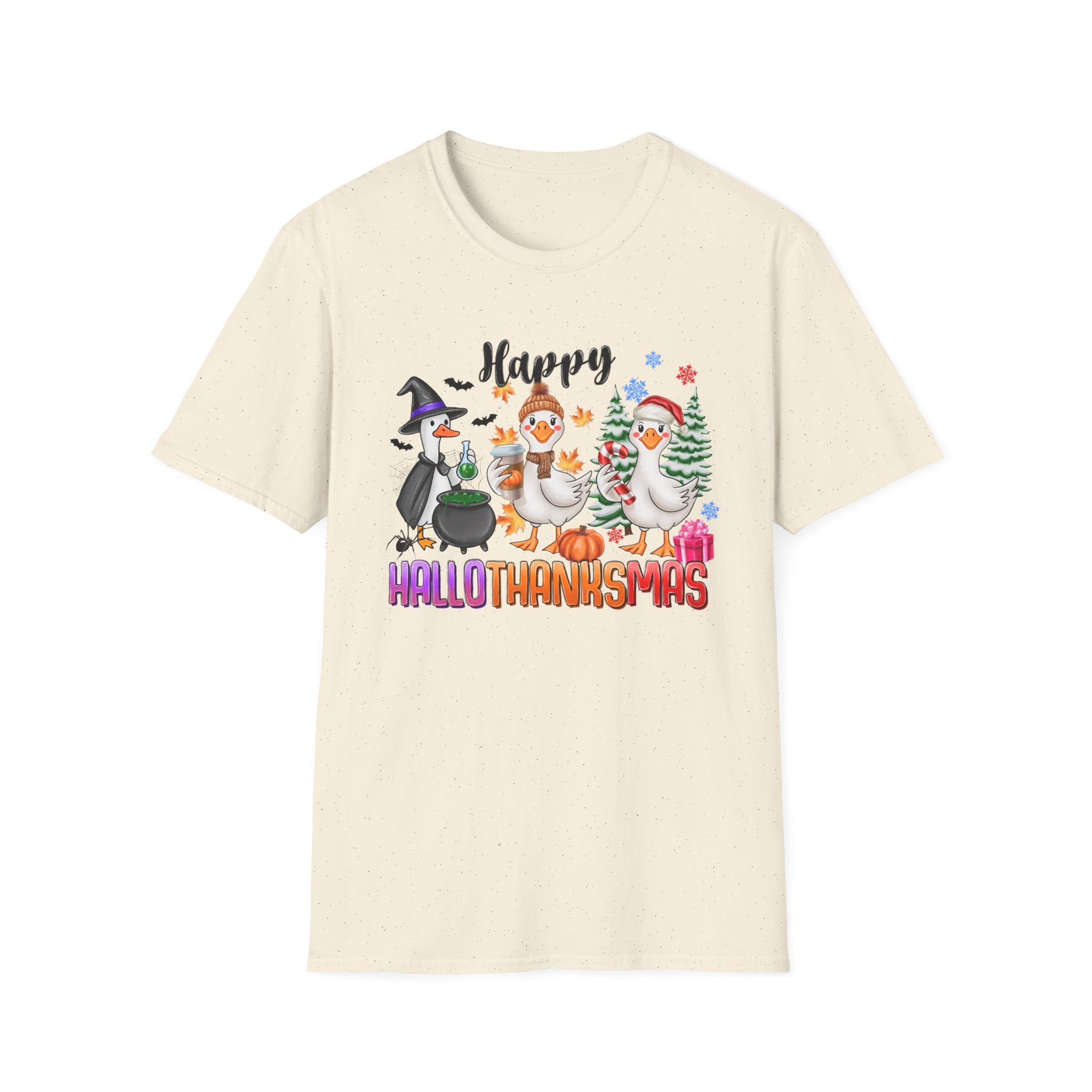 Holiday Geese 'Happy HalloThankSmas' T-Shirt