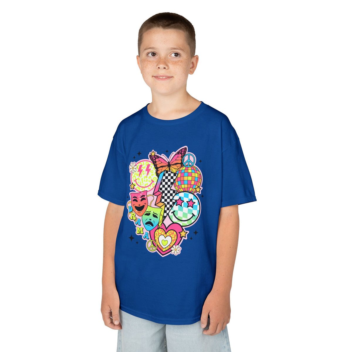 Kids Drama T-Shirt — Colorful Happy Collage