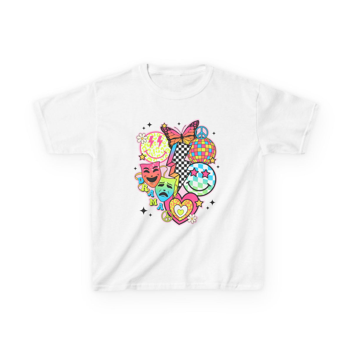 Kids Drama T-Shirt — Colorful Happy Collage