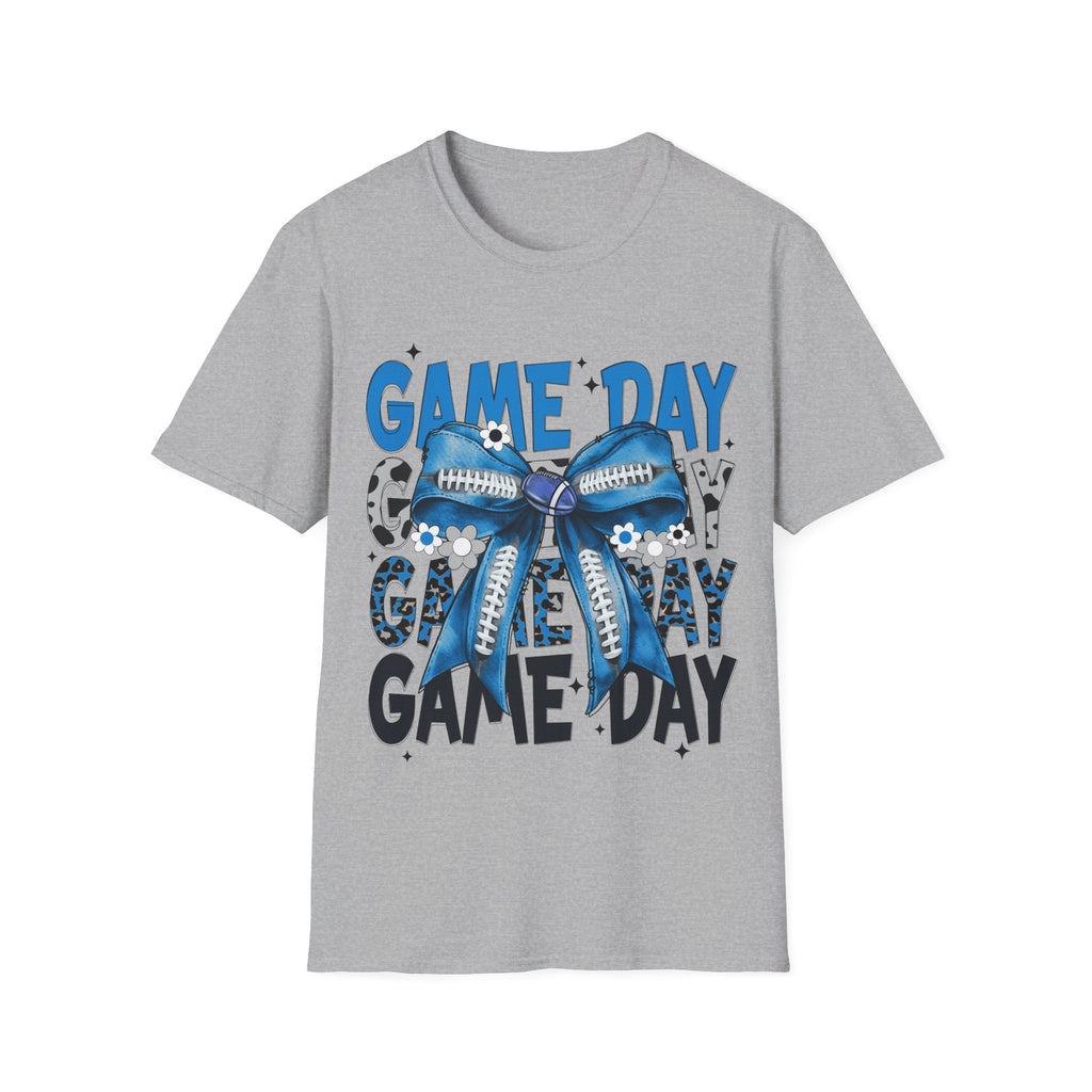Game Day T-Shirt — Blue Football Bow
