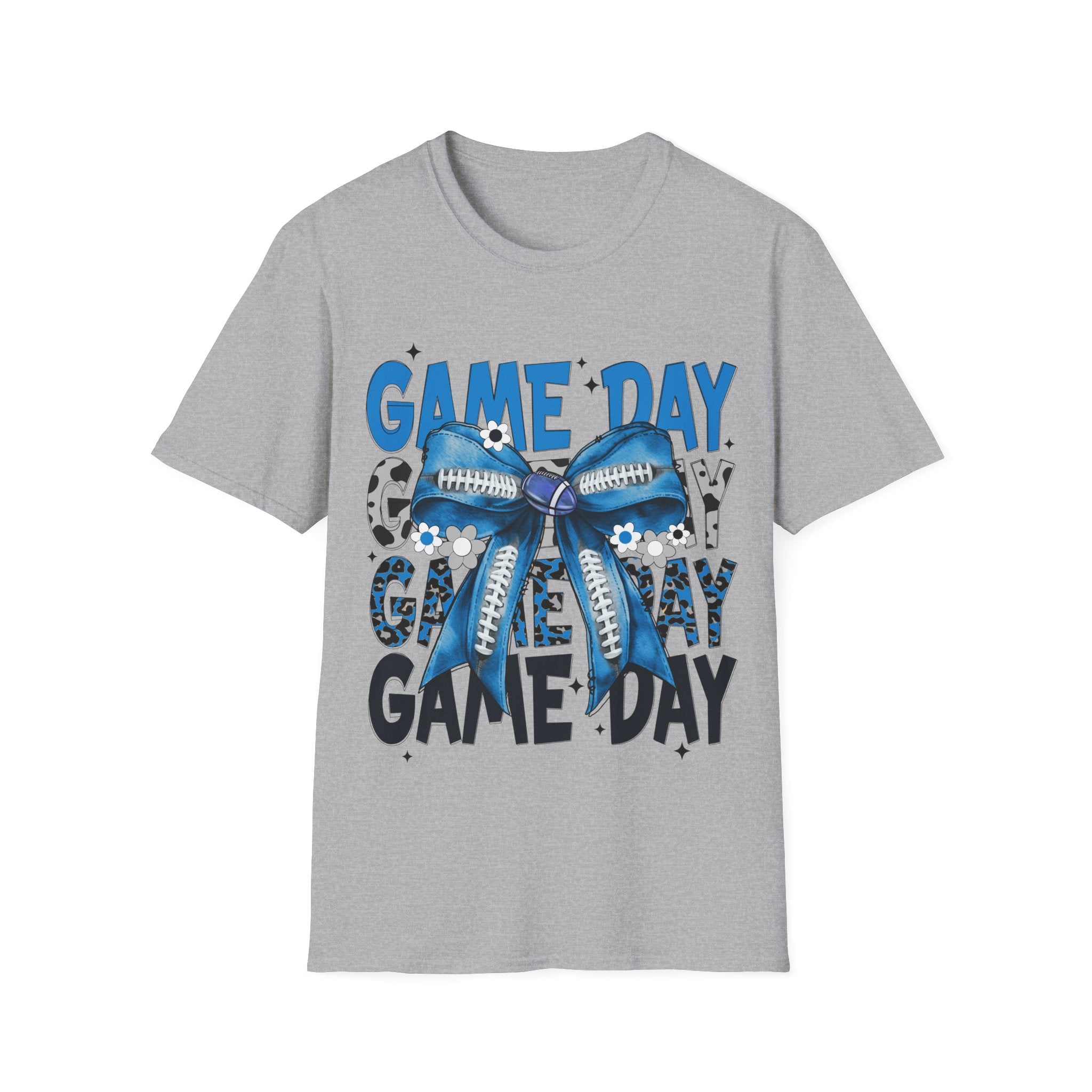 Game Day T-Shirt — Blue Football Bow