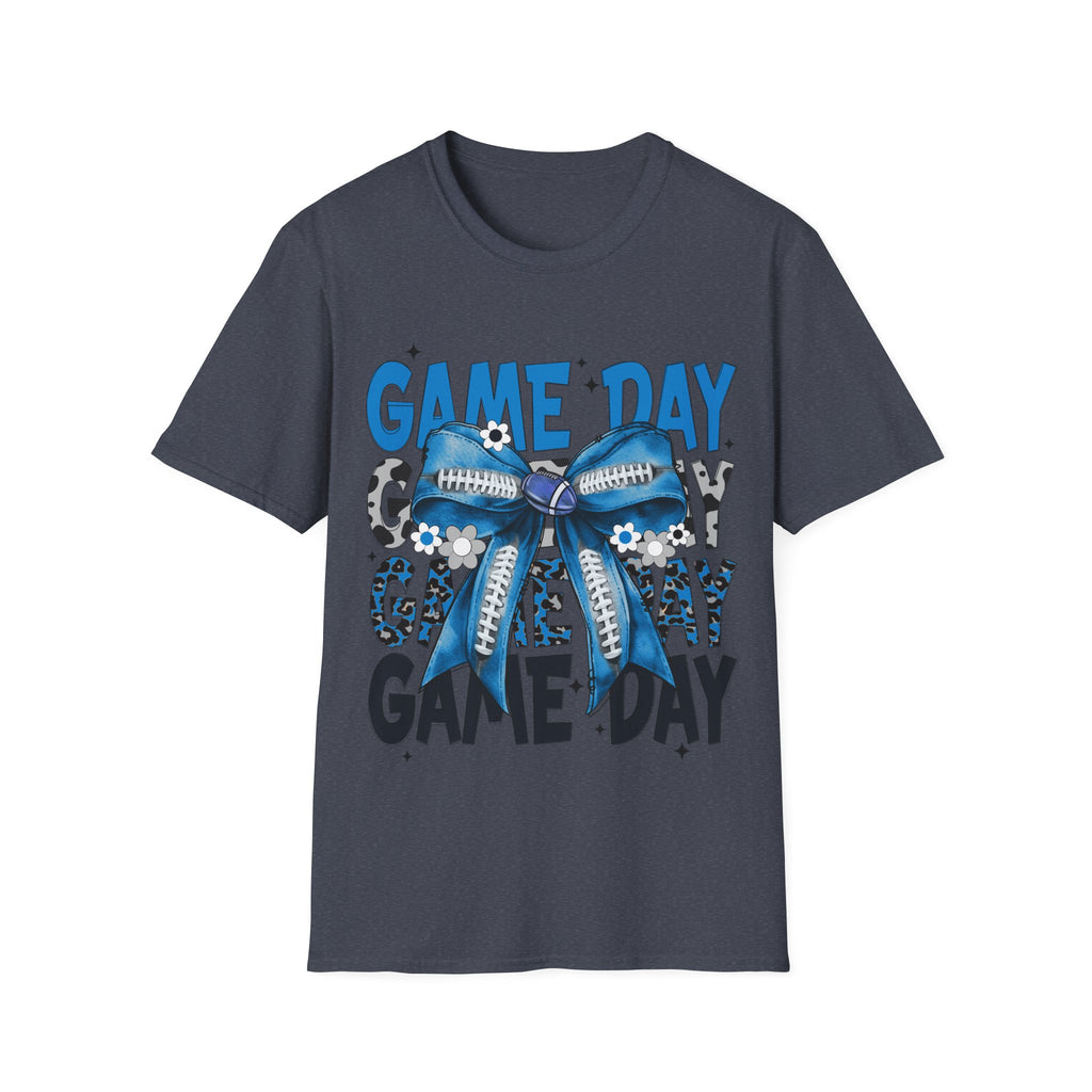 Game Day T-Shirt — Blue Football Bow