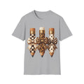 Leopard & Checker Pencil Graphic T-Shirt