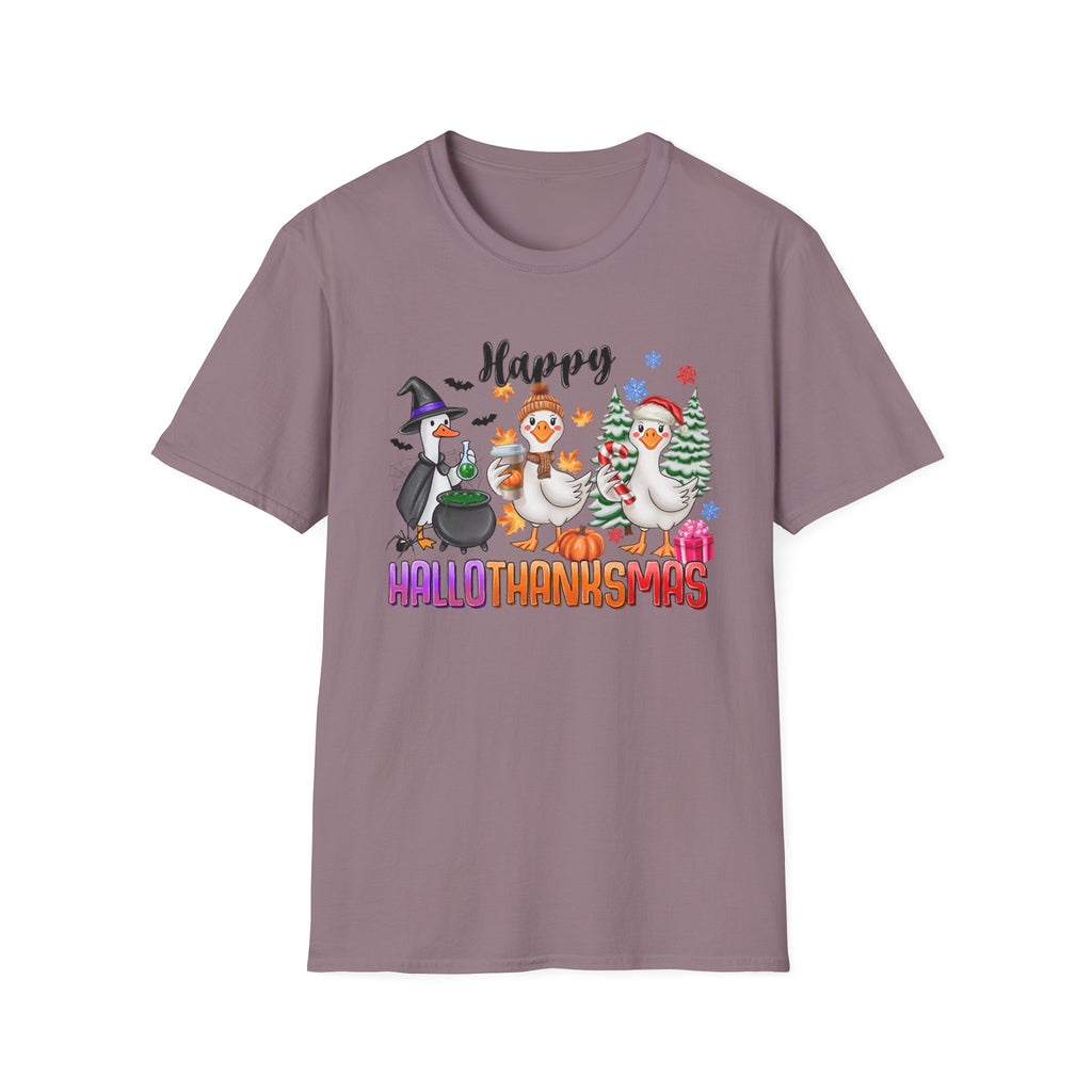 Holiday Geese 'Happy HalloThankSmas' T-Shirt