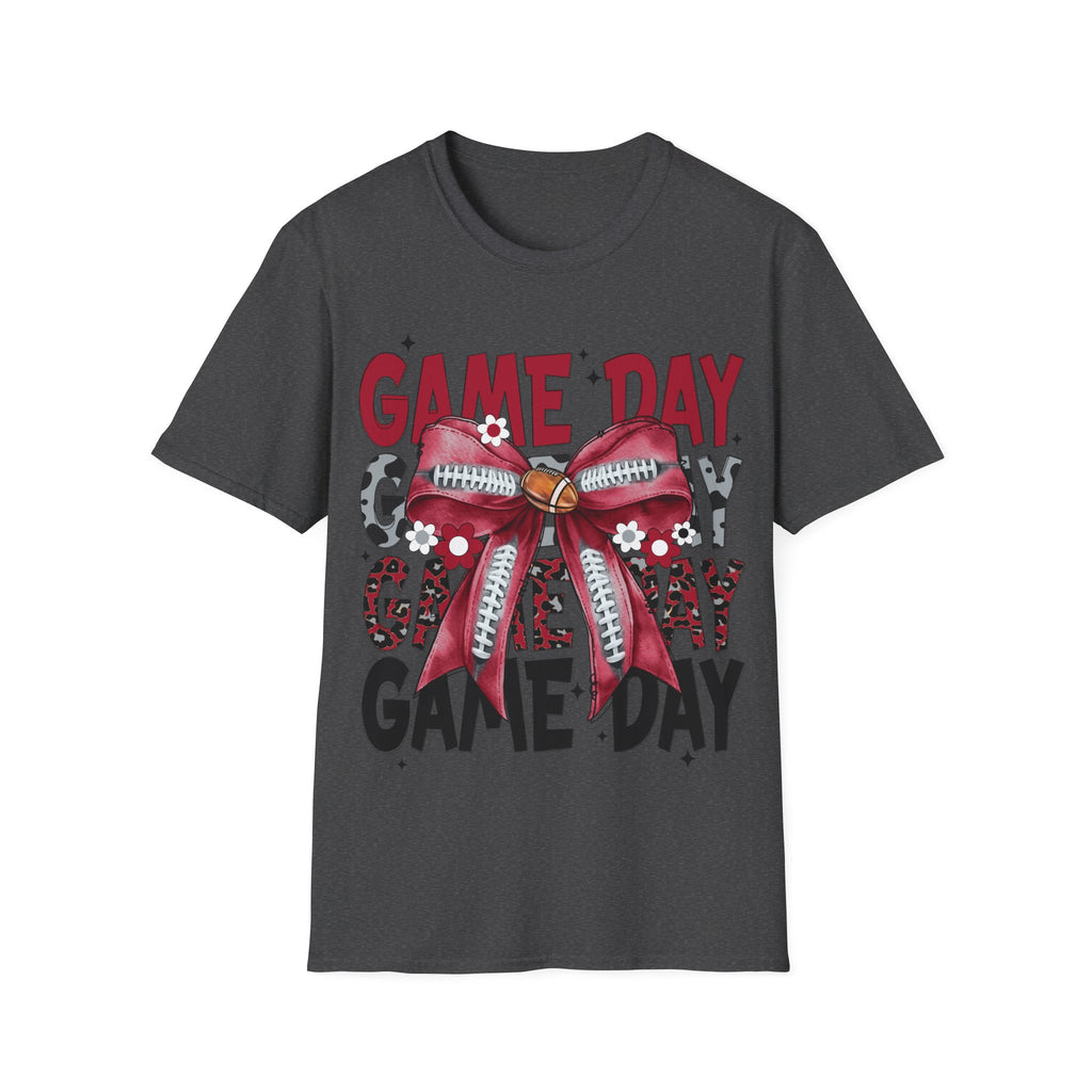 Game Day Football Bow T-Shirt — Women’s Cheer & Tailgate Tee