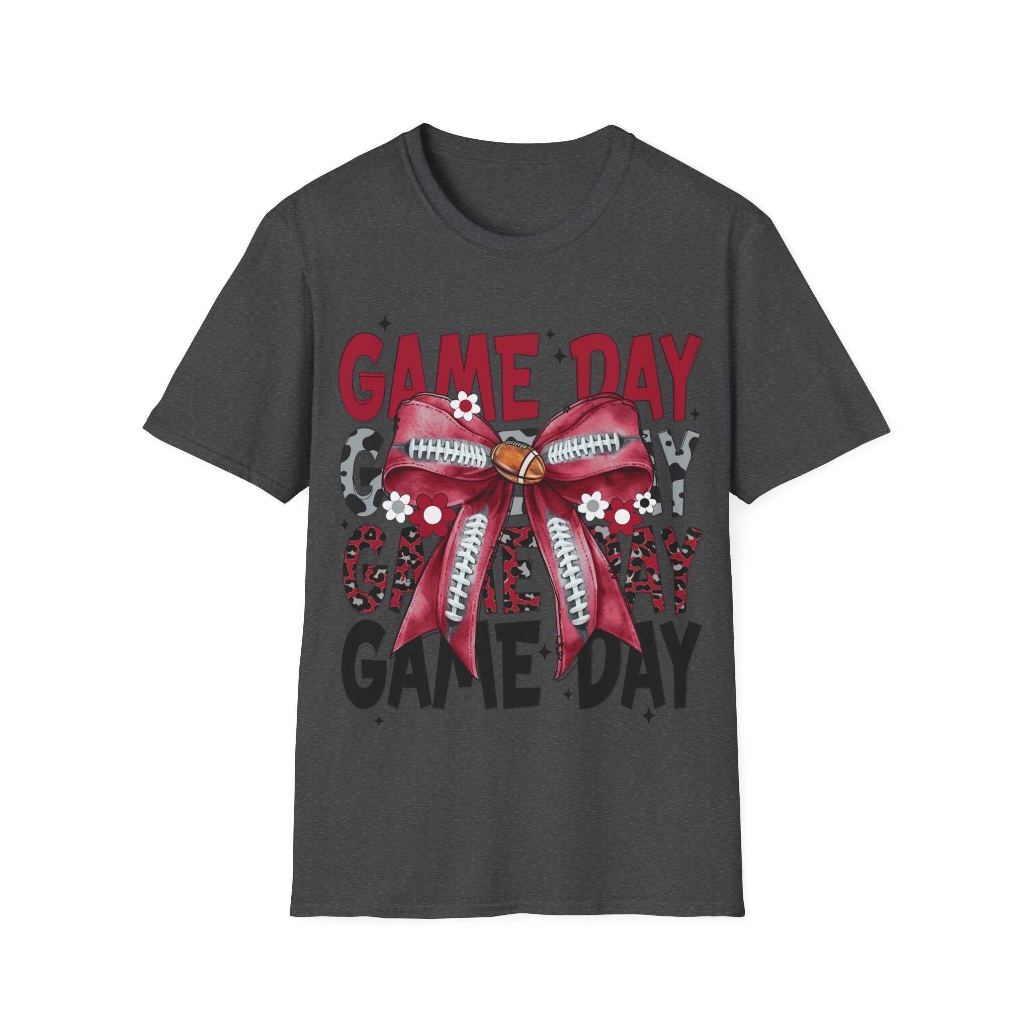 Game Day Football Bow T-Shirt — Women’s Cheer & Tailgate Tee