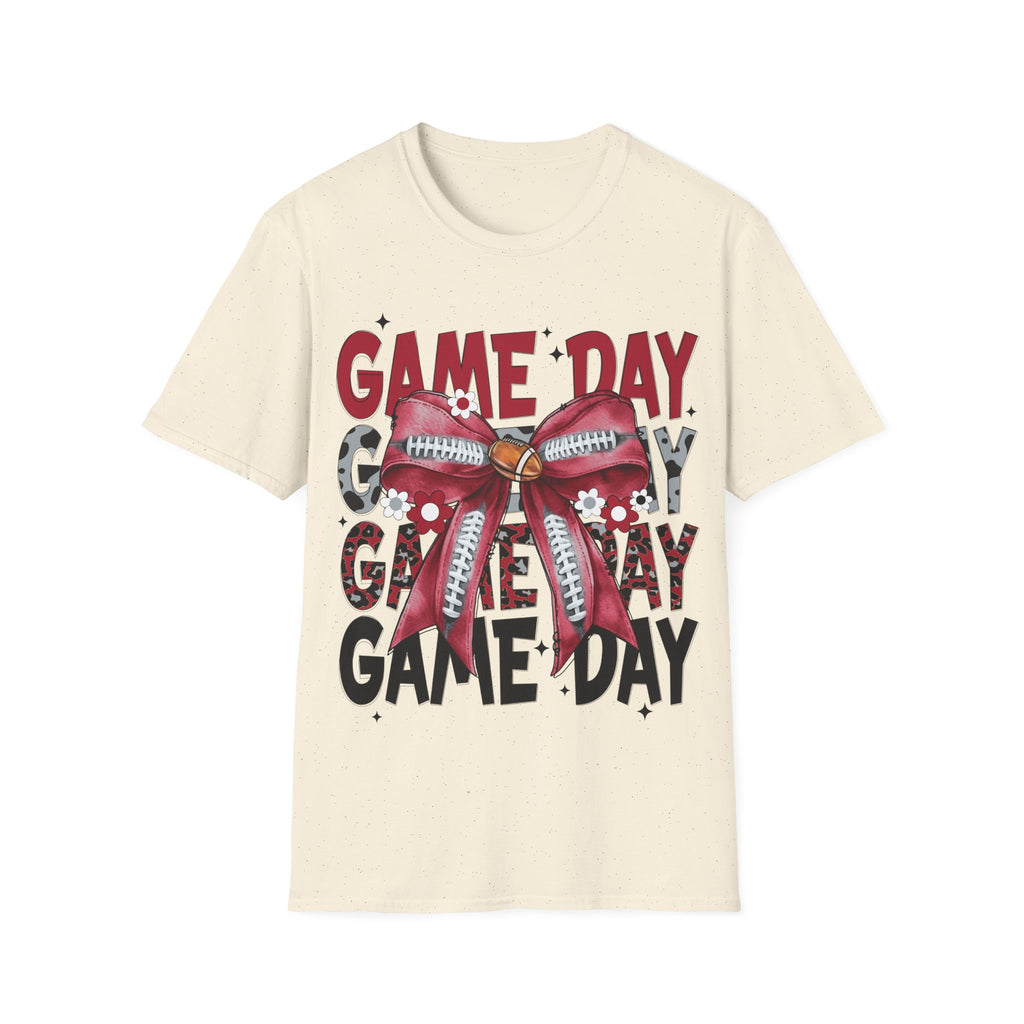 Game Day Football Bow T-Shirt — Women’s Cheer & Tailgate Tee
