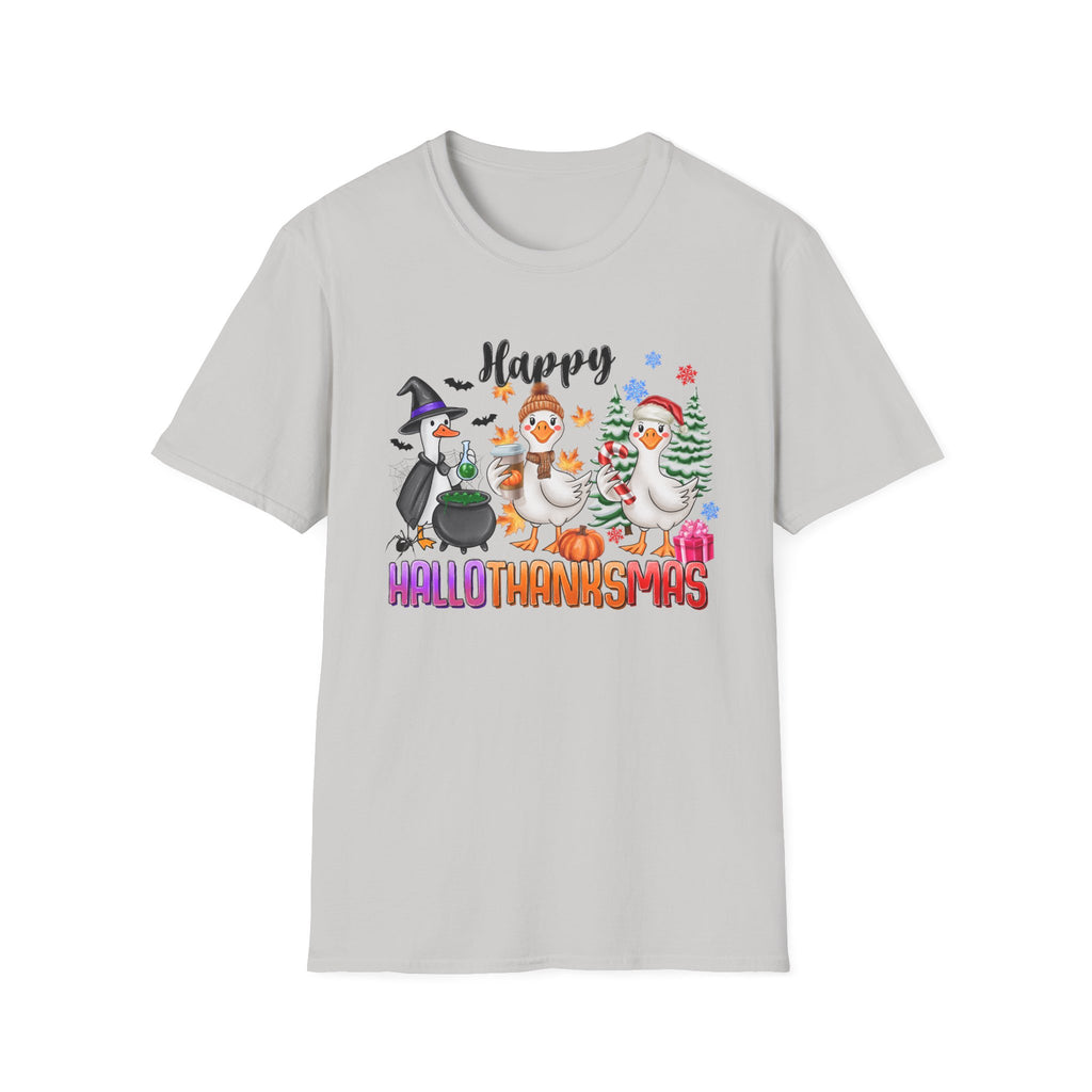 Holiday Geese 'Happy HalloThankSmas' T-Shirt