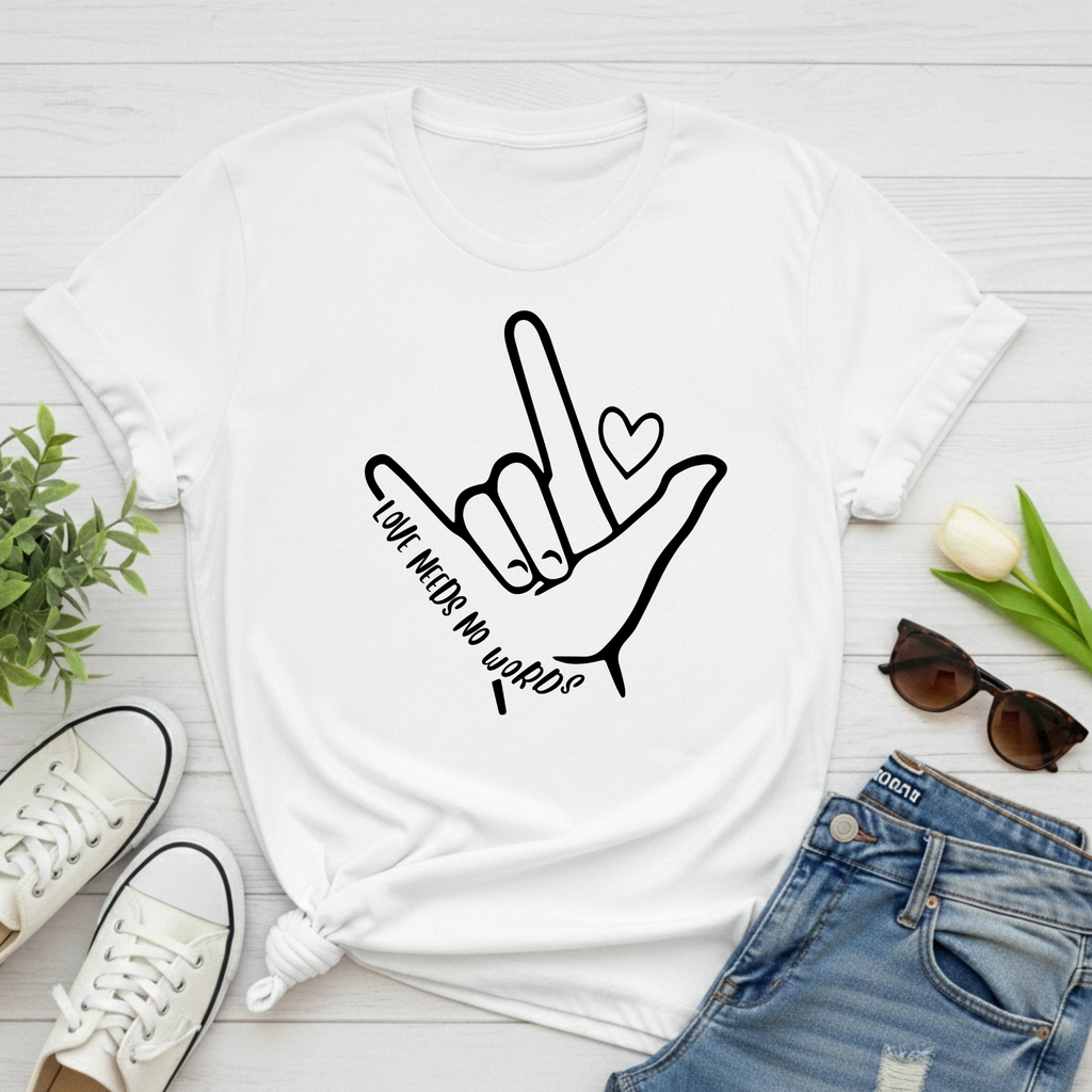 ASL 'I Love You' T-Shirt – Hand Sign Graphic Tee