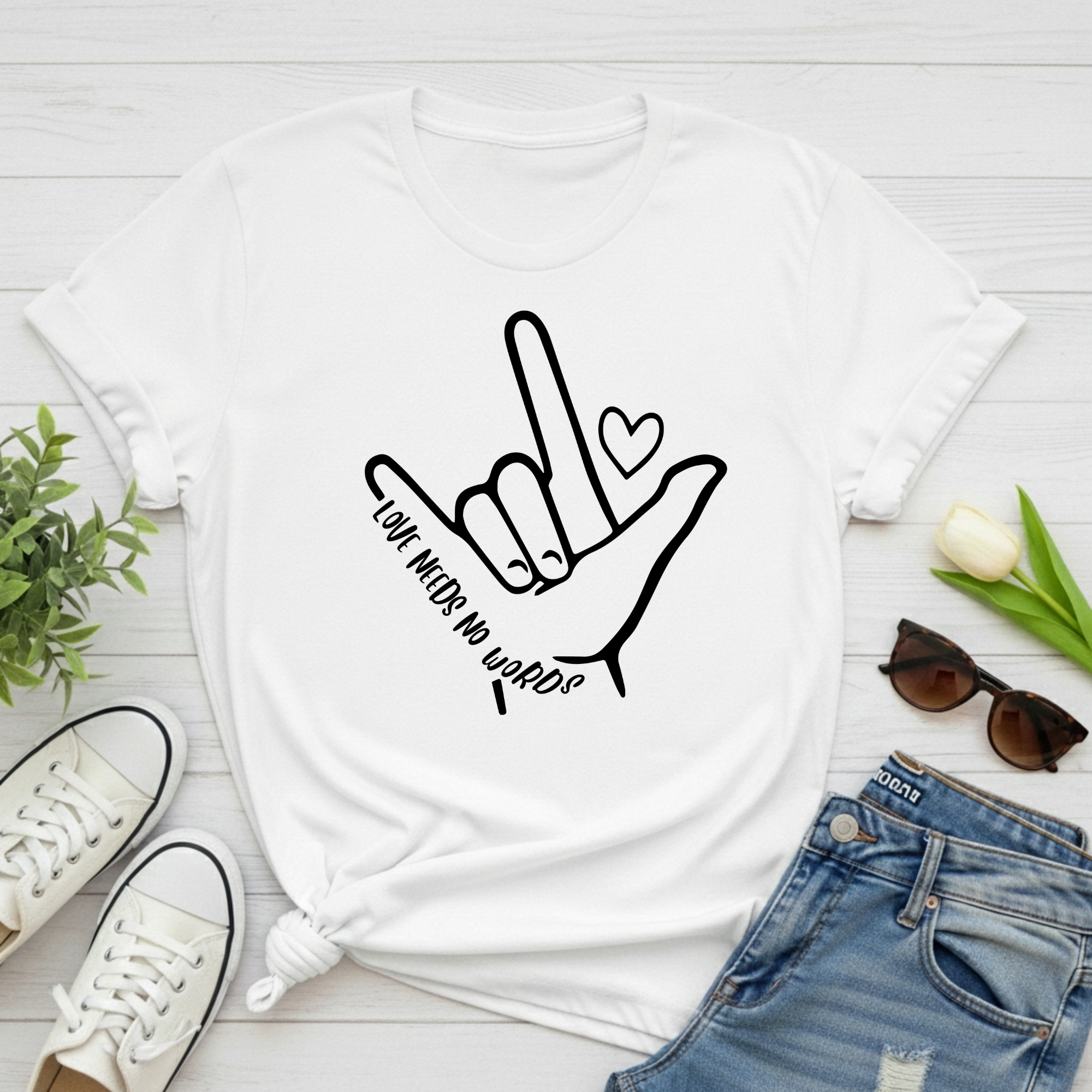 ASL 'I Love You' T-Shirt – Hand Sign Graphic Tee