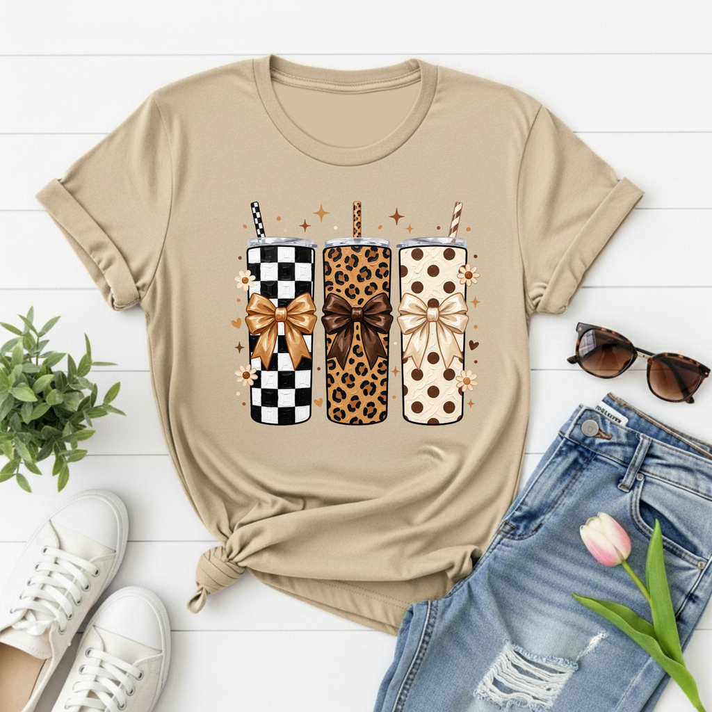 Tumbler Trio Pattern T-Shirt