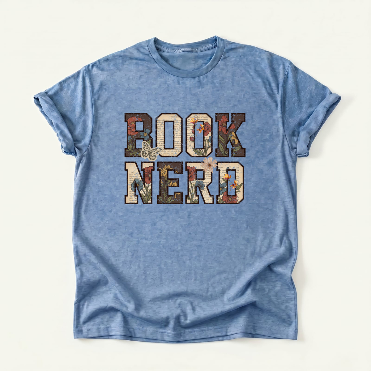 Floral Vintage Book Nerd T-Shirt