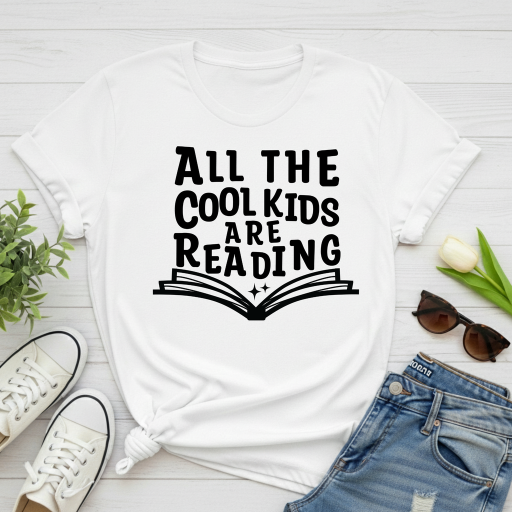 "All The Cool Kids Are Reading" T-Shirt