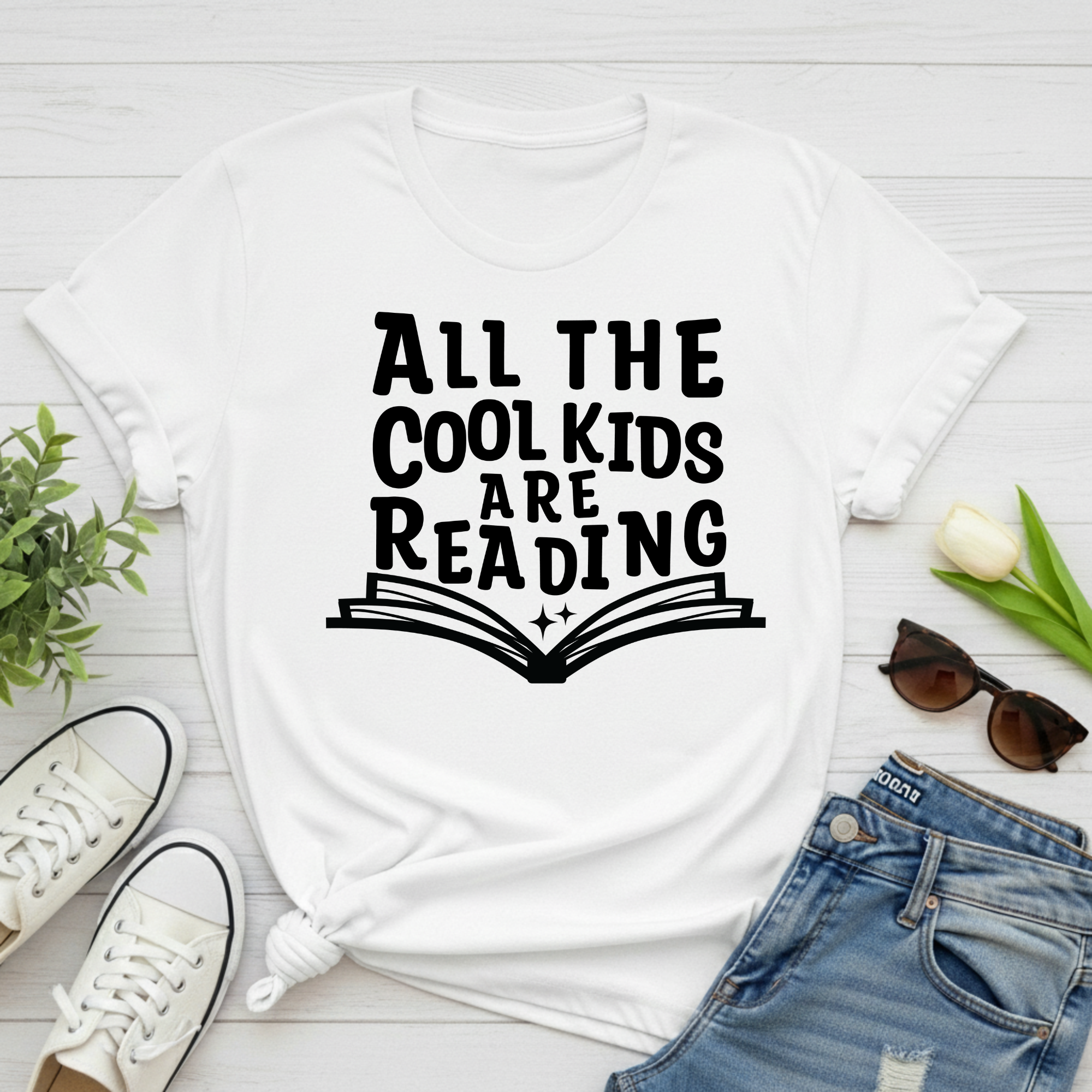 "All The Cool Kids Are Reading" T-Shirt