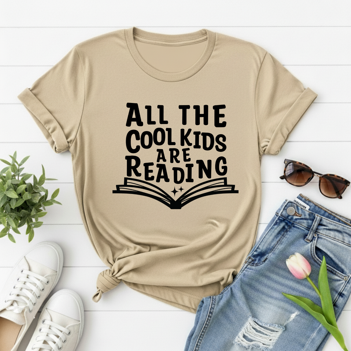 "All The Cool Kids Are Reading" T-Shirt