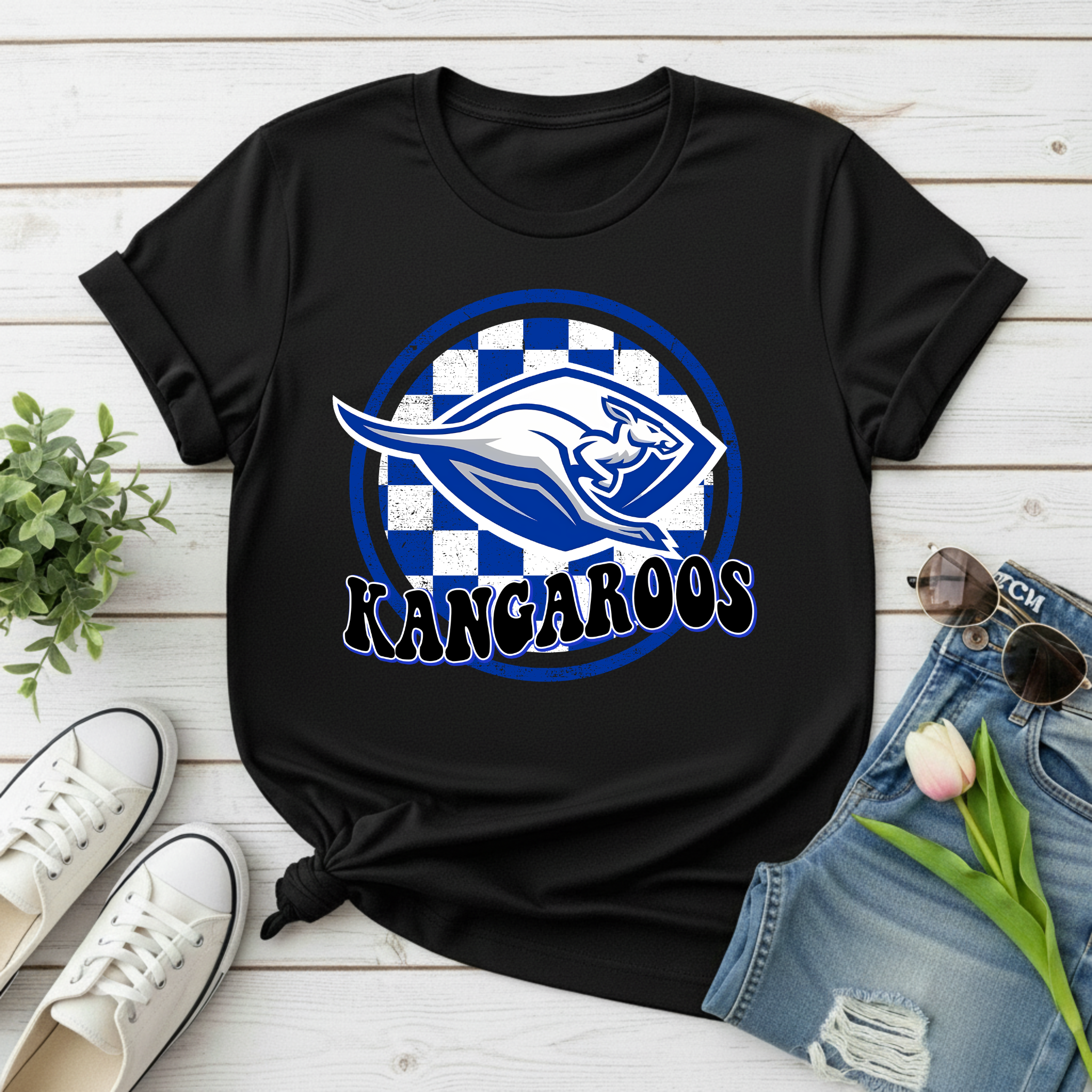 Kangaroos Vintage Logo T‑Shirt