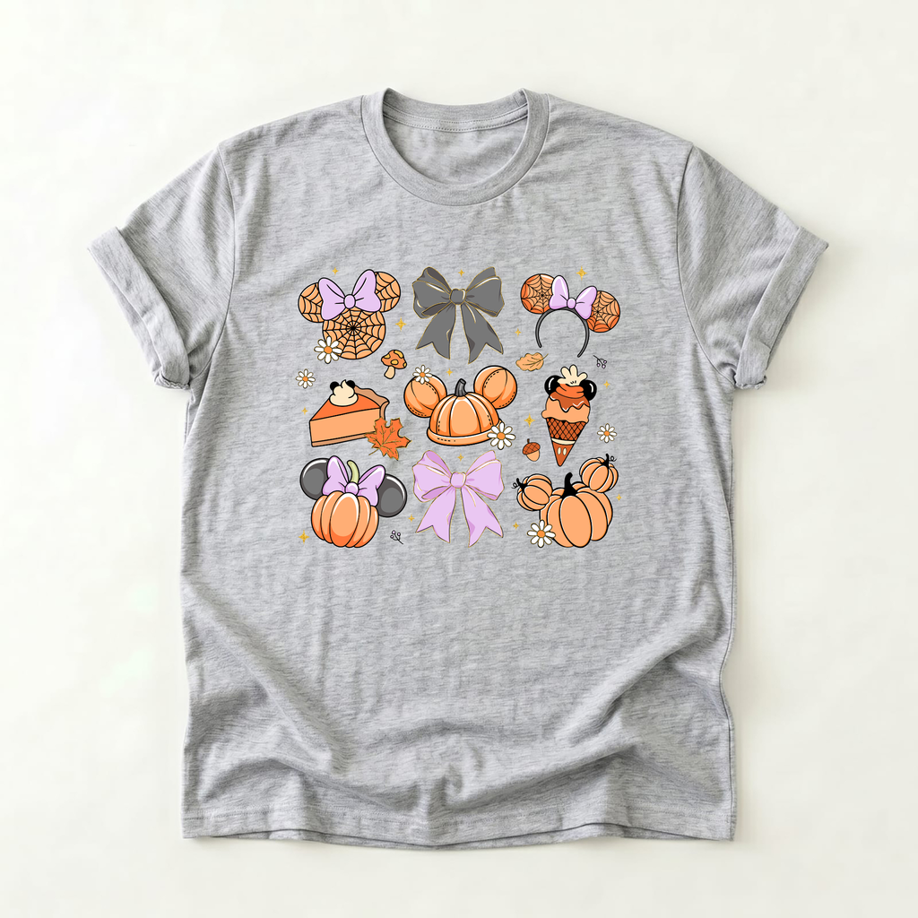 Halloween Pumpkin Mouse Ears T-Shirt