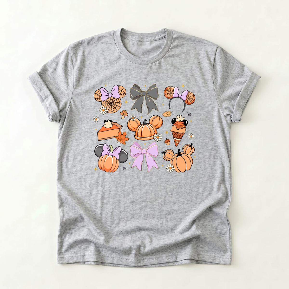 Halloween Pumpkin Mouse Ears T-Shirt