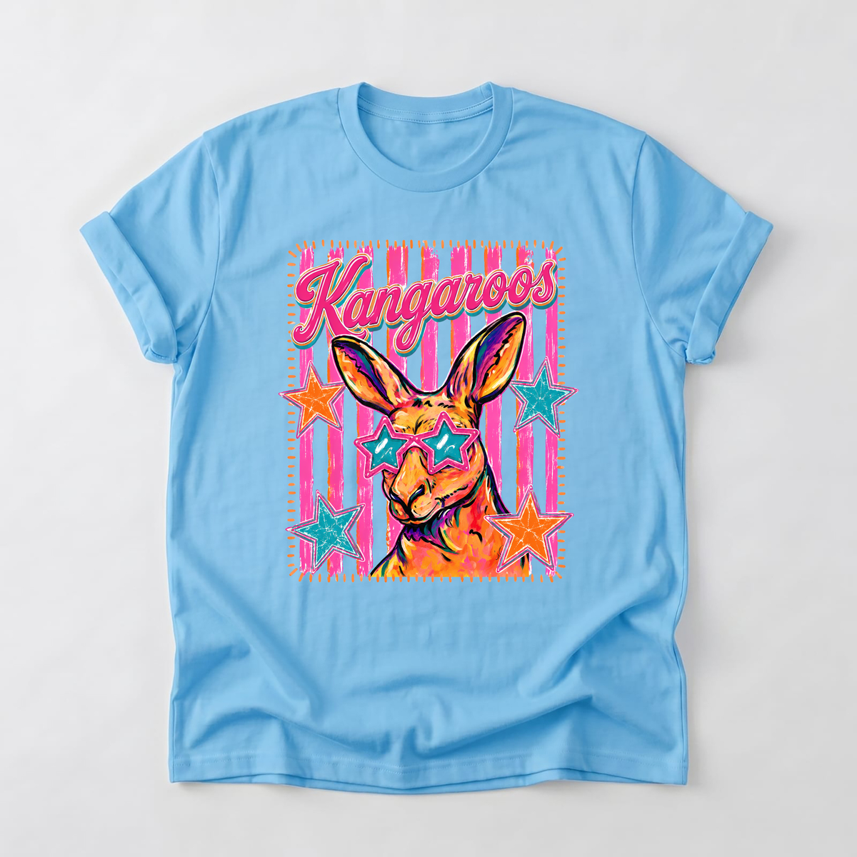 Kangaroos Retro Stripe Tee