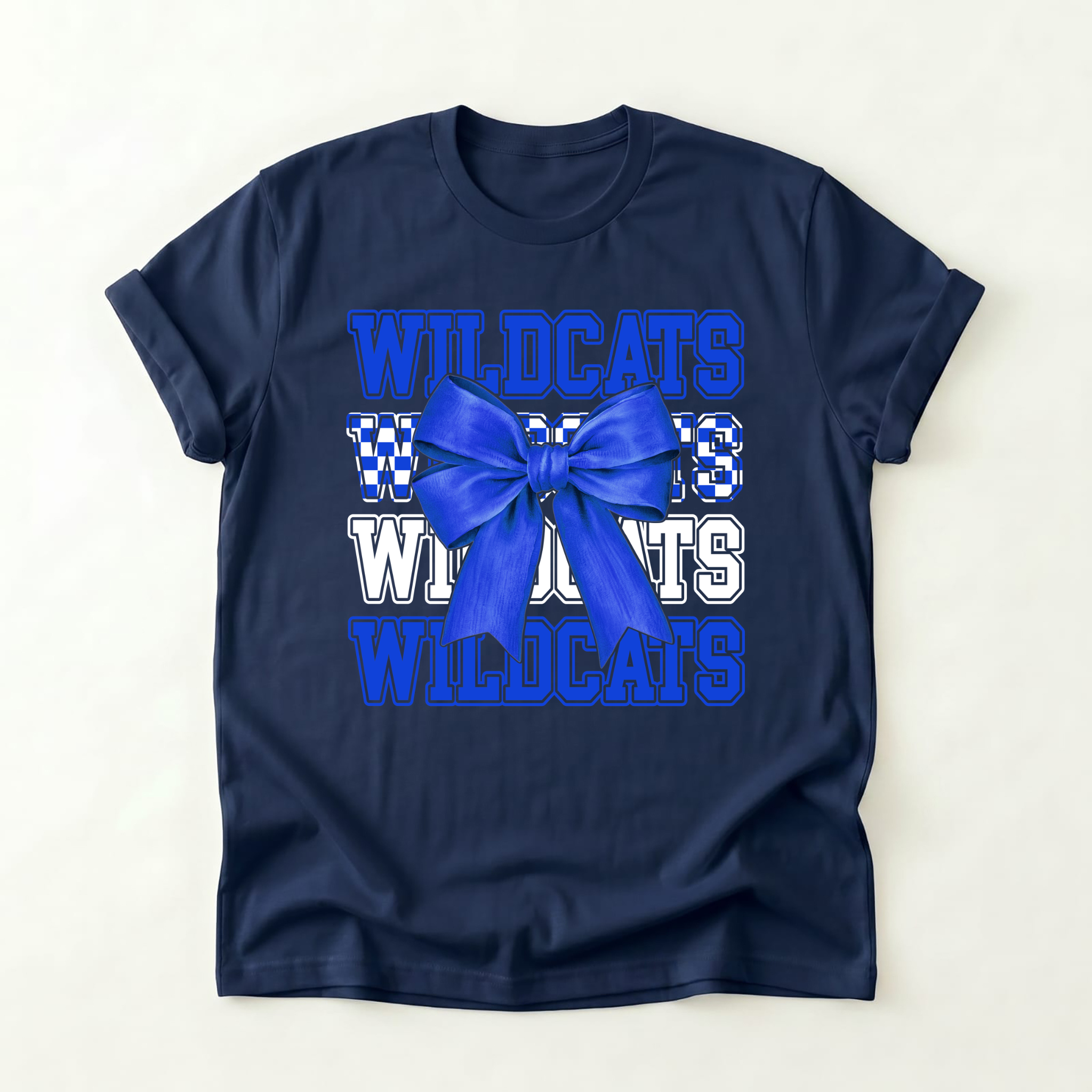 Wildcats Royal Blue Bow T‑Shirt