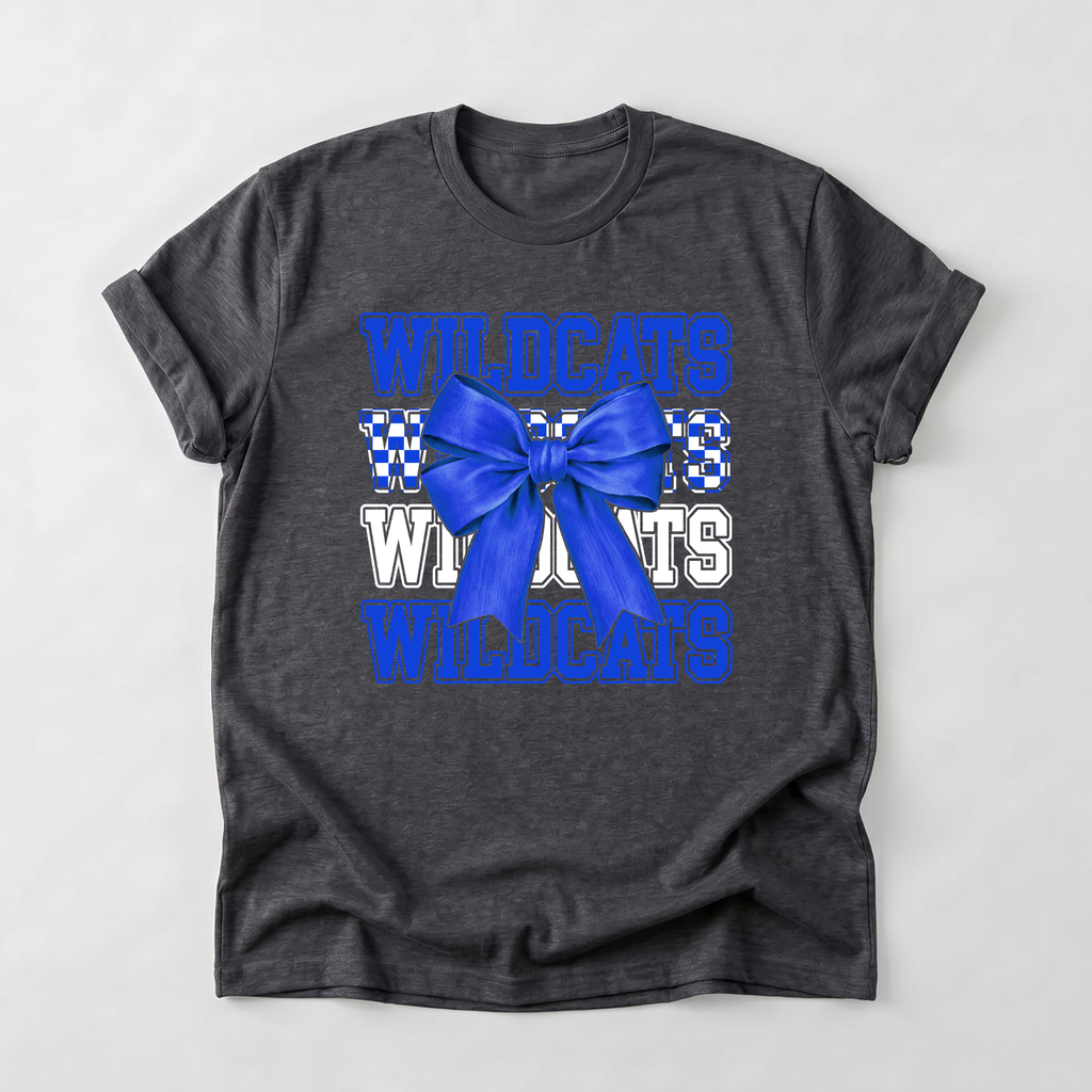 Wildcats Royal Blue Bow T‑Shirt