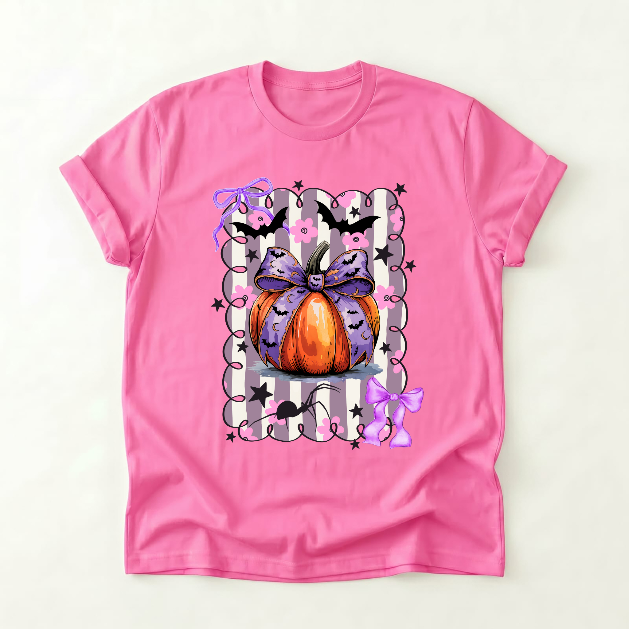 Purple Bow Pumpkin T-Shirt