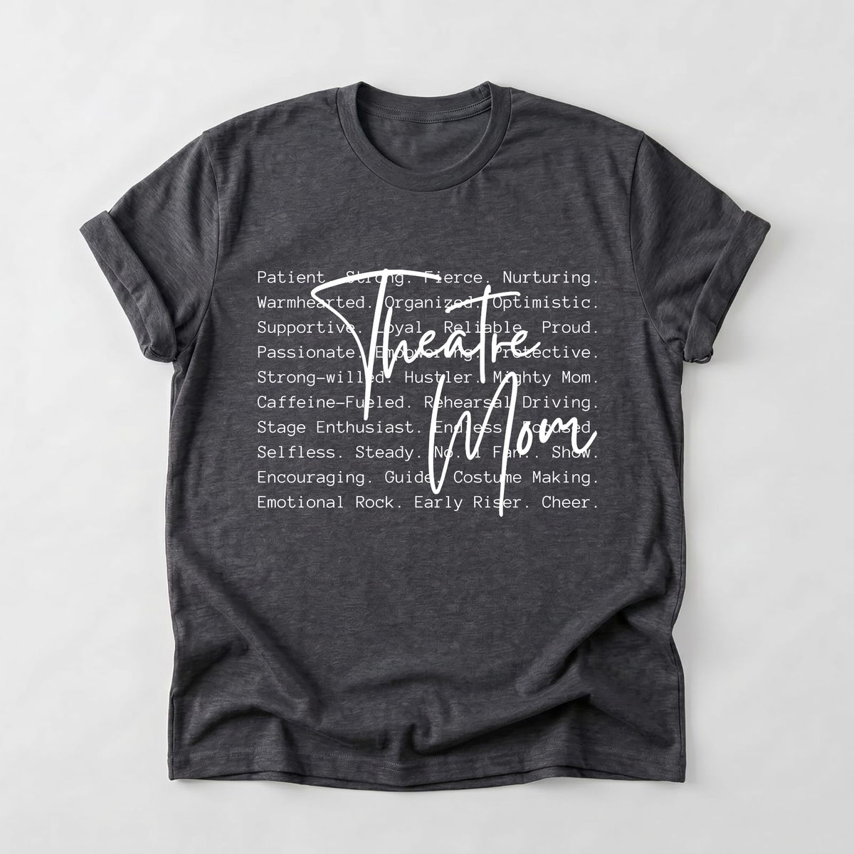 'Theatre Mom' Scripted White Tee