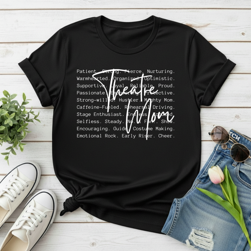 'Theatre Mom' Scripted White Tee