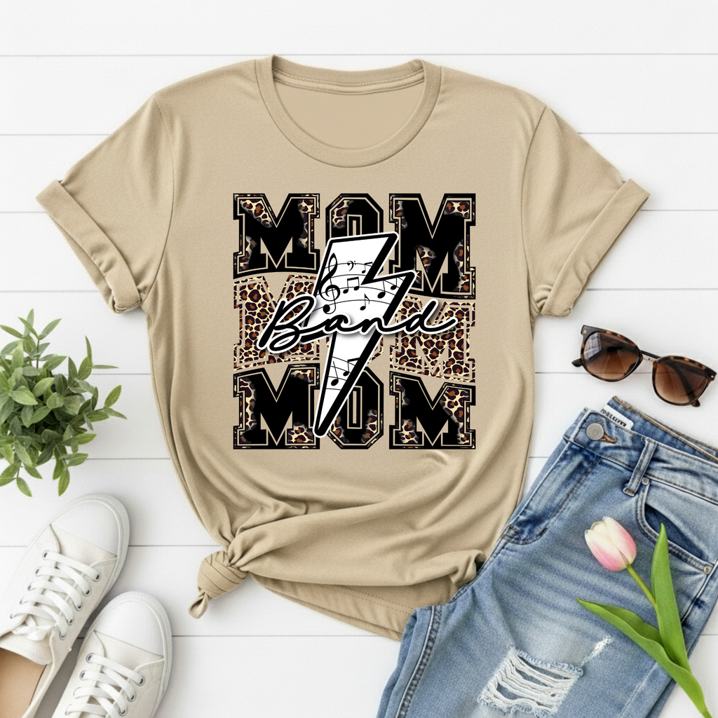 Leopard Mom Band T‑Shirt