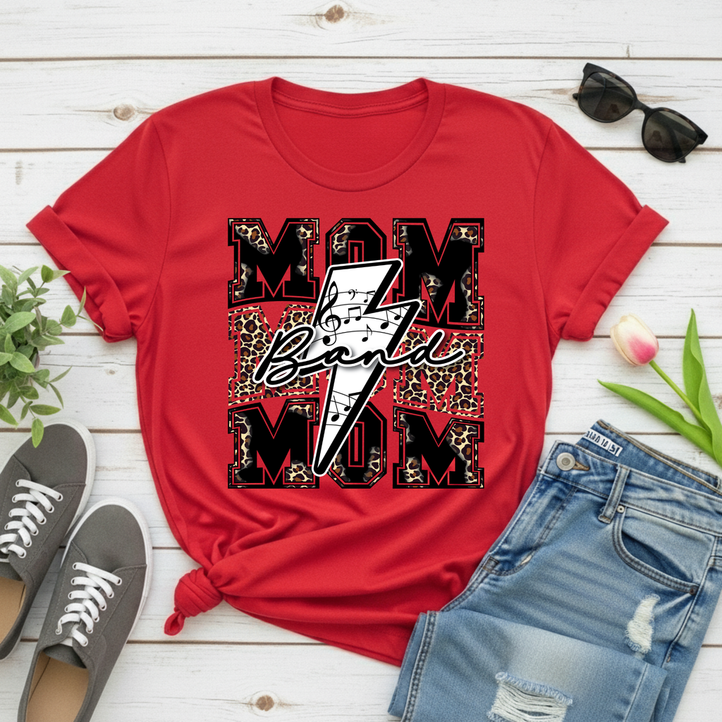 Leopard Mom Band T‑Shirt
