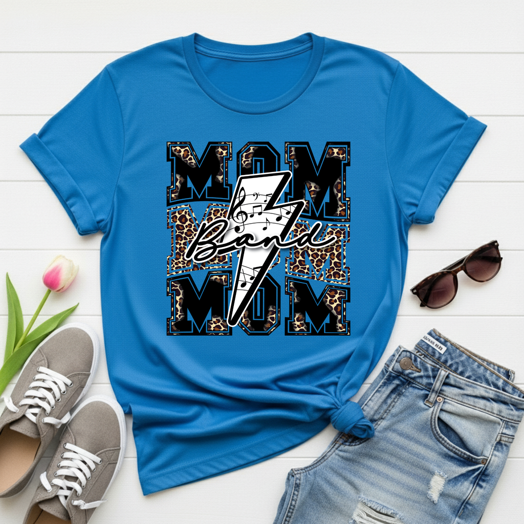 Leopard Mom Band T‑Shirt