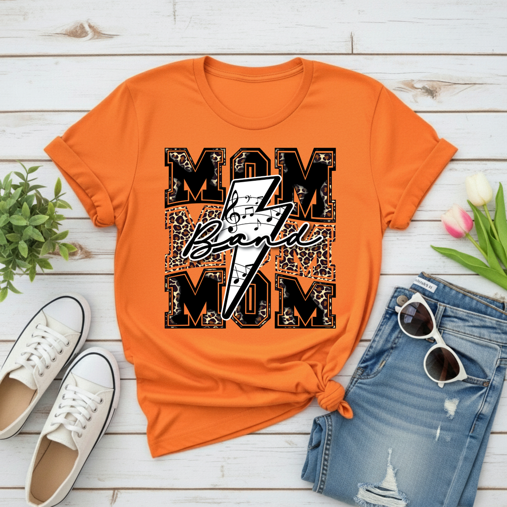 Leopard Mom Band T‑Shirt