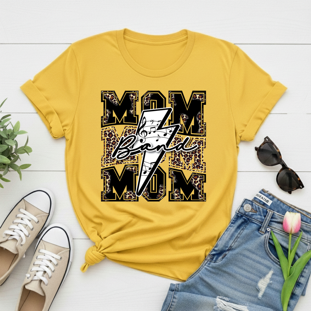 Leopard Mom Band T‑Shirt