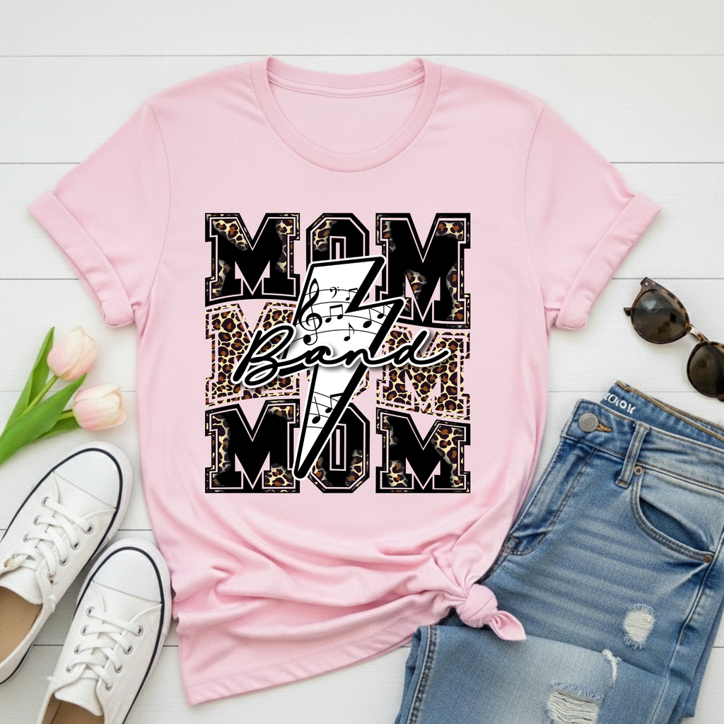 Leopard Mom Band T‑Shirt
