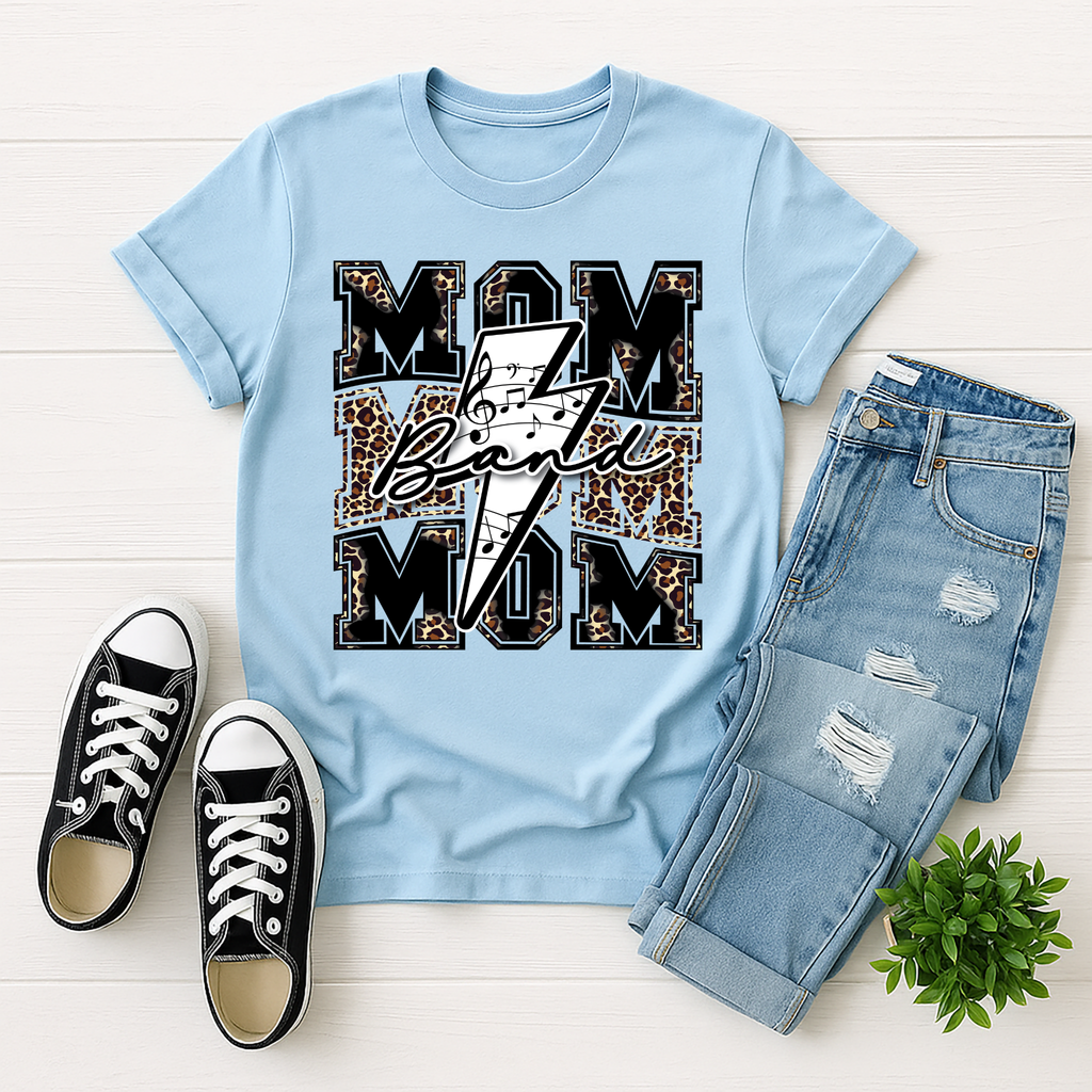 Leopard Mom Band T‑Shirt