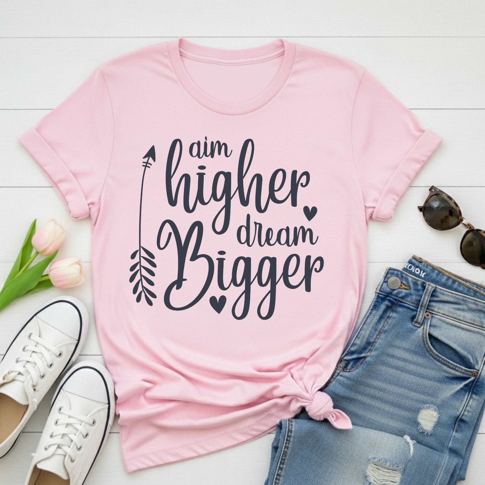 "Aim Higher Dream Bigger" T-Shirt