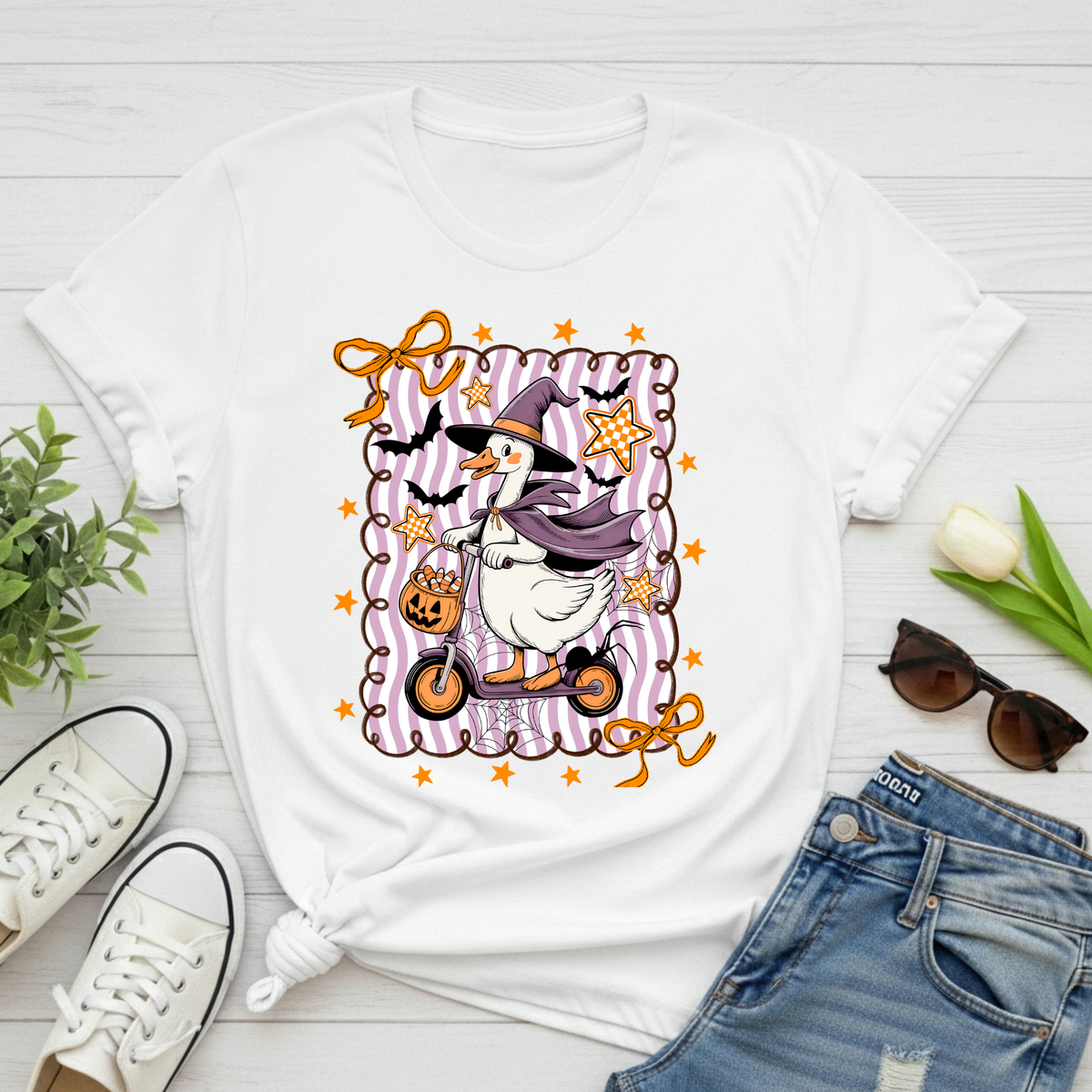 Halloween Witch Goose T-Shirt