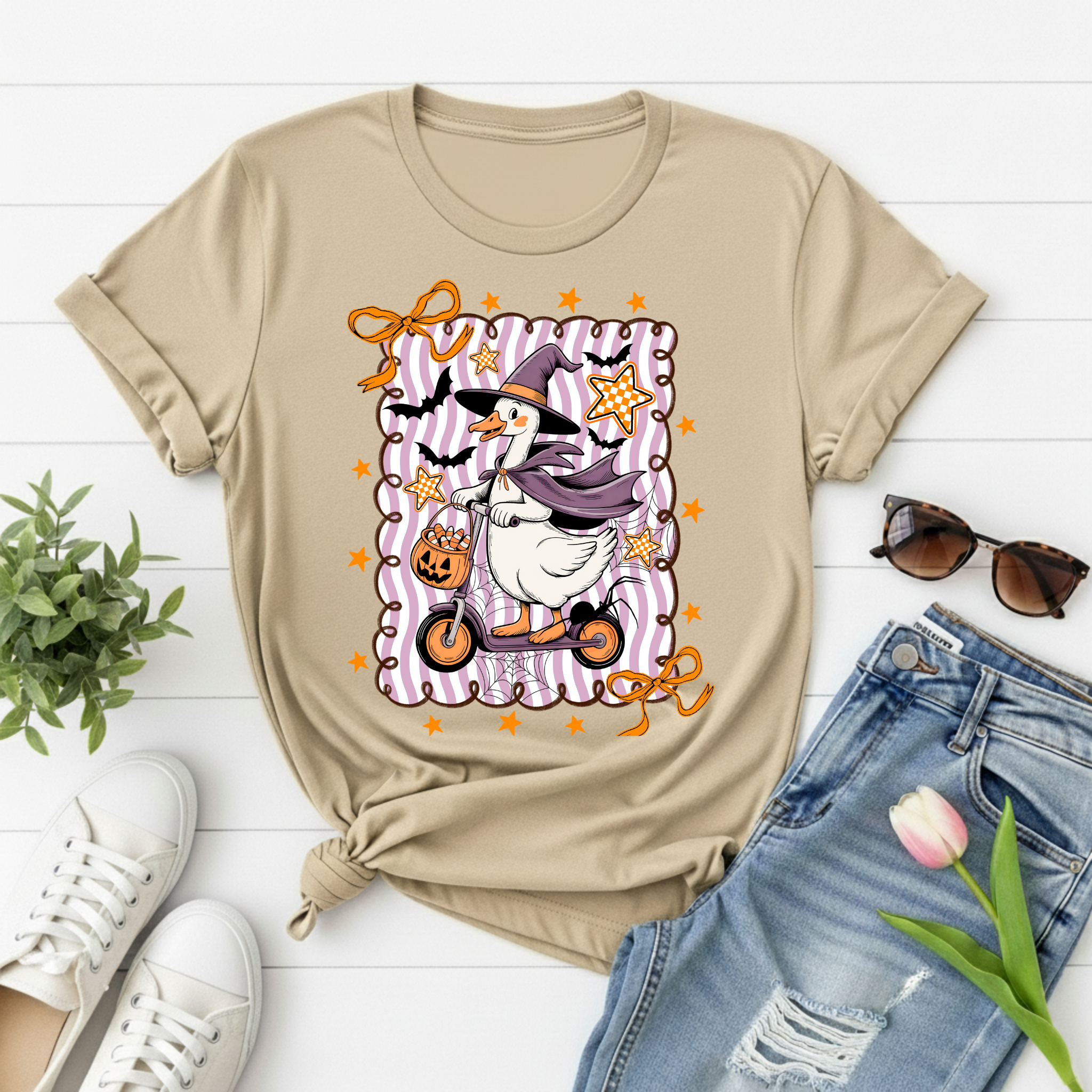 Halloween Witch Goose T-Shirt