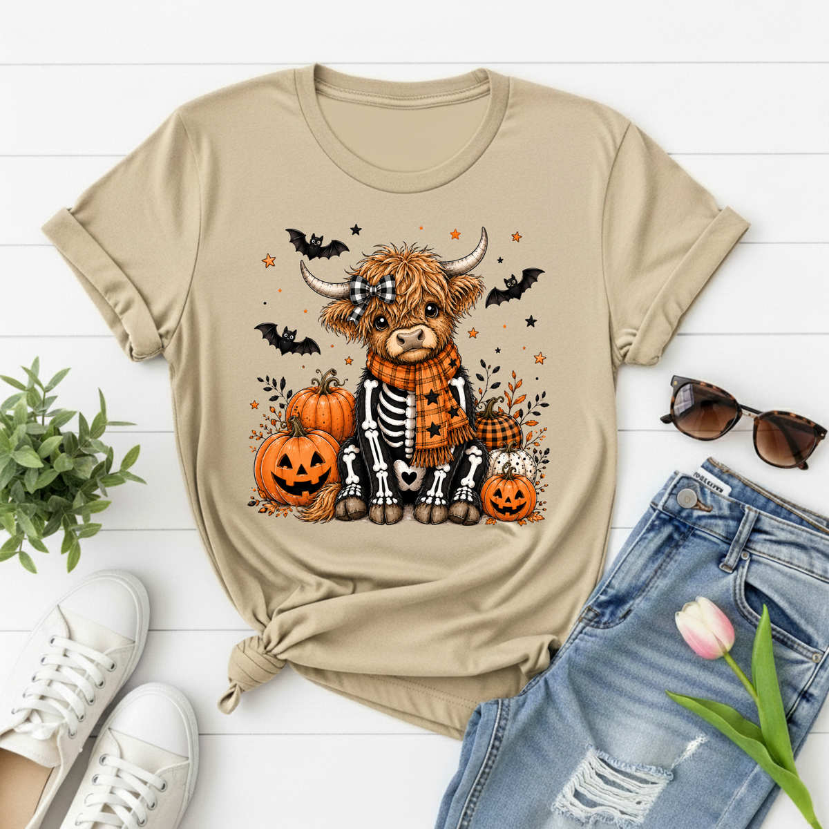 Halloween Highland Cow T-Shirt