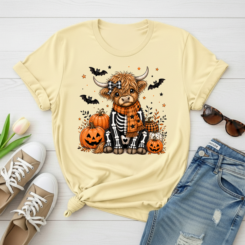 Halloween Highland Cow T-Shirt