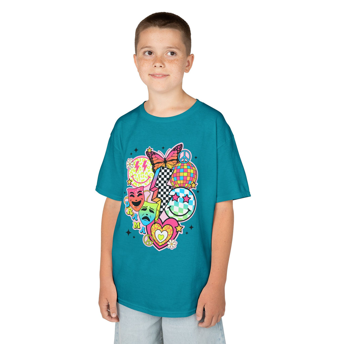 Kids Drama T-Shirt — Colorful Happy Collage