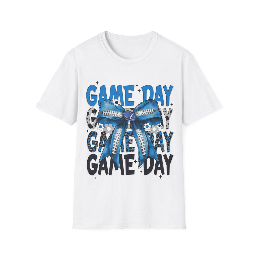 Game Day T-Shirt — Blue Football Bow
